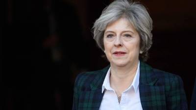 “Gran Bretaña se está yendo de la Unión Europea”, dijo la primera ministra durante su discurso. Foto: AFP