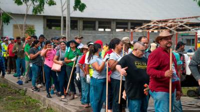 <b><span class=mln_uppercase_mln>TRABAJO.</span></b> Empleados municipales participaron en una jornada de limpieza en el lugar.