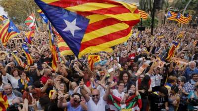 El Parlamento de Cataluña aprobó este viernes una declaración de independencia.// Foto AFP.