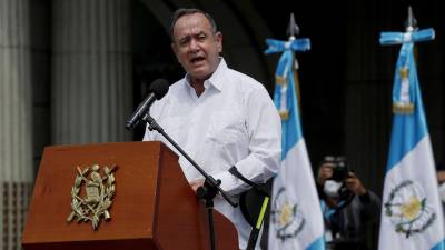 Alejandro Giammattei, presidente de Guatemala. Fotografía: EFE