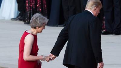 El presidente de EEUU, Donald Trump y la primera ministra británica Theresa May. Foto: AFP
