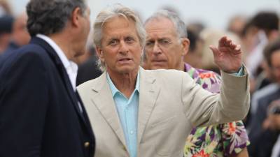 Michael Douglas durante su aparición en el Festival Deauville.