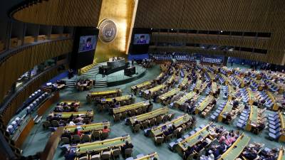 Vista general del recinto de la Asamblea General de las Naciones Unidas.