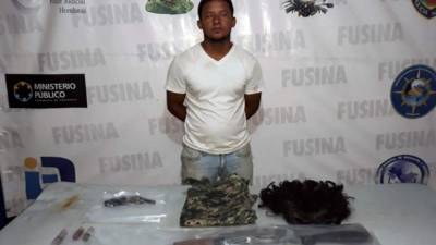 Uno de los detenidos por la Policía de Danlí.