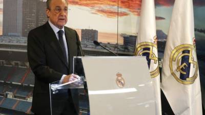 Florentino Pérez amplió su mandato al frente del Real Madrid hasta 2025. Foto EFE.