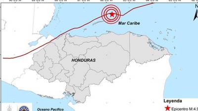 Sismo de 4.8 sacude la isla de Roatán, Islas de la Bahía
