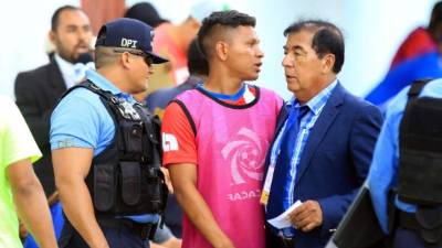 Bryan Moya protagonizó un incidente con el médico del Juticalpa. Foto Ronald Aceituno