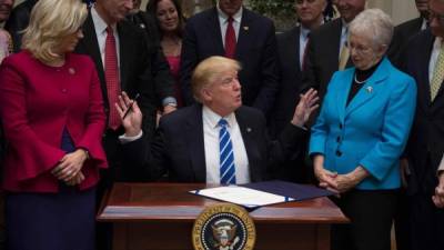 Trump firmará hoy una nueva ley contra el cambio climático. AFP.