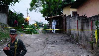 La escena fue acordonada.