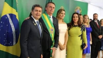 El Presidente de Honduras, Juan Orlando Hernández, junto al presidente de Braisl, Jair Bolsonaro.