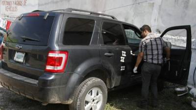 La camioneta fue encontrada en el centro de San Pedro Sula.