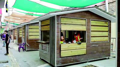 Así avanzan trabajos en el Paseo Los Zorzales donde trabajarán 30 emprendedores. Fotos Héctor Edú.