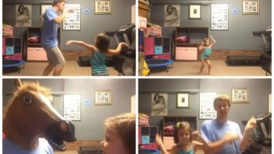 Este papá decidió grabarse con su pequeña bailarina, y juntos son un éxito en Internet.