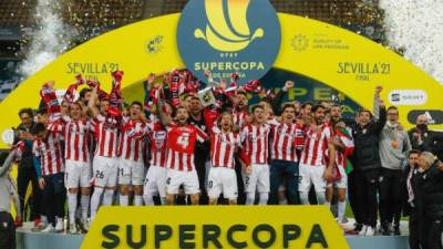 Final de la Supercopa de EspaÃ±a en el Estadio de La Cartuja de Sevilla entre Athletic Club y FC Barcelona.Foto RFEF