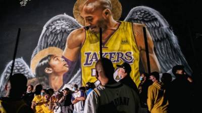 Los Lakers son los Campeones de la NBA por decimoséptima vez y el recuerdo de Kobe Bryant sigue vigente. Foto AFP.