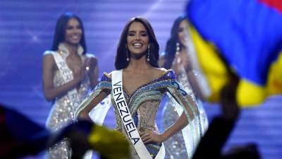 Miss Venezuela Amanda Dudamel, una de las grandes favoritas para la corona, quedó como primera finalista del Miss Universo.