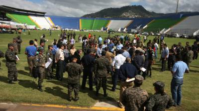 El Estadio Nacional Tiburcio Carías Andino está listo. Las fuerzas del orden afinaron ayer el plan de seguridad.