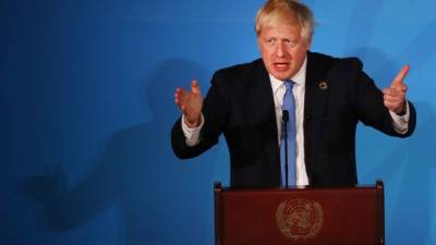 Johnson viajó a Nueva York para participar en la Asamblea General de la ONU./AFP.