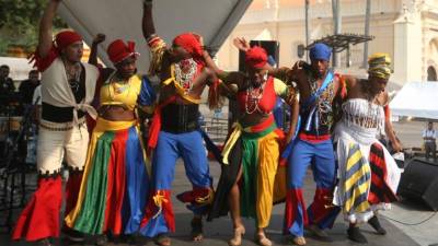 Un grupo de danza garífuna baila Sopa de Caracol en Tegucigalpa. Foto de archivo de Diario LA PRENSA.