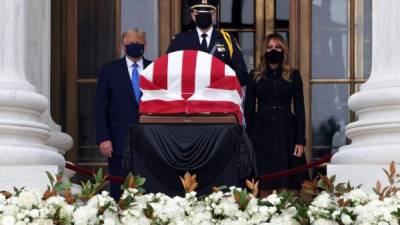 Trump y Melania asistieron al funeral público de la fallecida jueza de la Corte Suprema./AFP.