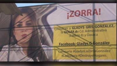 El anuncio fue instalado en una concurrida avenida de Oaxaca.