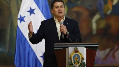 El presidente de Honduras, Juan Orlando Hernández.