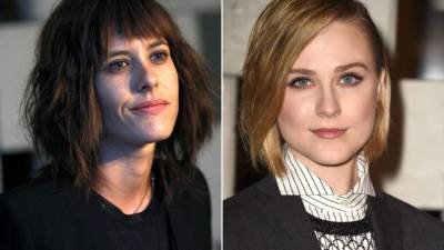 Las actrices Katherine Moennig y Evan Rachel Wood.