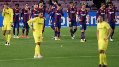 Barcelona goleó 4-0 al Villarreal este domingo en su debut liguero, con doblete de Ansu Fati, y otro tanto de Leo Messi. Foto AFP.