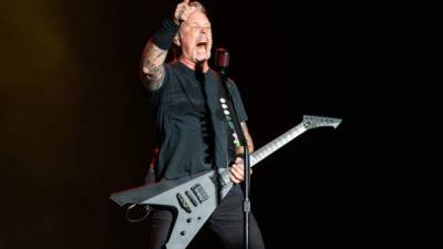 El vocalista y guitarrista de Metallica, James Hetfield. AFP