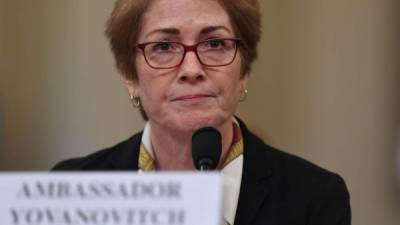 Marie Yovanovitch, embajadora de EEUU en Ucrania, fue una de las testigos clave en la investigación del impeachment contra Trump./AFP.