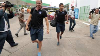 Los jugadores de Motagua salieron rumbo a El Progreso para el duelo ante el Honduras Progreso.