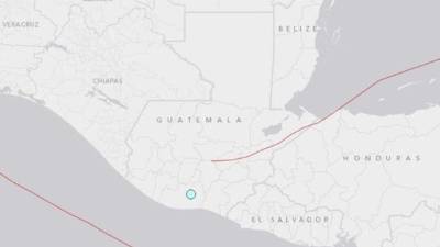 El epicentro del sismo fue cerca de Escuintla. Foto: Servicio sismológico de Estados Unidos.