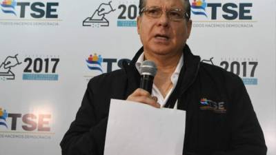 David Matamoros Batson, presidente del Tribunal Supremo Electoral de Honduras.