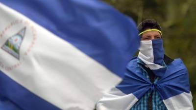 Manifestantes opositores siguen en las calles desafiando la represión del Gobierno de Ortega./AFP.