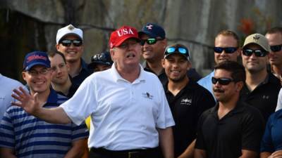 El presidente Trump está pasando las vacaciones navideñas en su club privado Mar-a-Lago en Palm Beach. foto afp