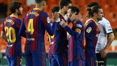 El FC Barcelona marcha tercero en la Liga de España con 74 puntos. Foto AFP.