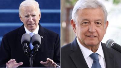 Joe Biden, presidente de EEUU / Andrés Manuel López Obrador, presidente de México. Fotos AFP