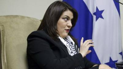 Fotografía tomada el pasado 11 de agosto en la que se registró a la ministra de Relaciones Exteriores de Honduras, María Dolores Agüero, durante una entrevista con Efe, en Tegucigalpa (Honduras). EFE