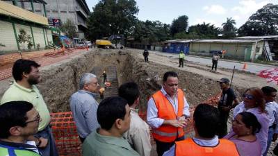 El alcalde Armando Calidonio en Chamelecón.