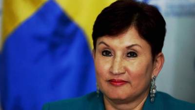 Fotografía de archivo muestra a la exfiscal general de Guatemala, Thelma Aldana, durante una conferencia a la prensa en la sede de la Comisión Internacional contra la Impunidad en Guatemala (CICIG). EFE/Esteban Biba/ARCHIVO