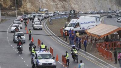 Las caravanas en la entrada al Distrito Central ayer por la tarde se hicieron de forma controlada.