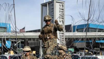 El Pentágono desplegó a más de 5,200 militares en la frontera entre EEUU y México para evitar el ingreso de inmigrantes indocumentados./AFP.