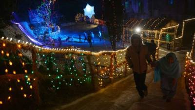 Muchos turistas viajan a Belén a pasar la Navidad.