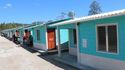 Las casas entregadas a los beneficiados.