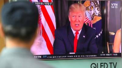 Trump lanzó una apocalíptica advertencia a Corea del Norte el martes, prometiendo 'fuego e ira' por su programa de misiles. AFP