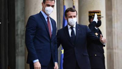 El jefe de Gobierno de España, Pedro Sánchez, se reunió con Macron en París el pasado lunes./AFP.