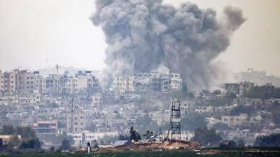 Vista de los desastres provocado por los ataques entre Israel y el grupo de Hamás.