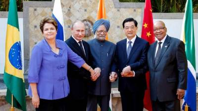 Los jefes de Estado de Brasil, Rusia, India, China y Sudáfrica en una reunión de rutina de los Brics.