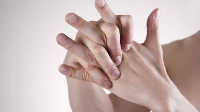 Hand Massage. Pain in the finger joints. Arthralgia
