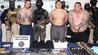 Momento de la captura de los pandilleros de la 18.